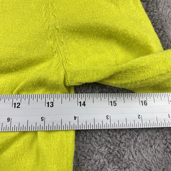 LOFT V-Neck Cardigan Sweater Womens XSP Petite Neon Yellow - Picture 6 of 13